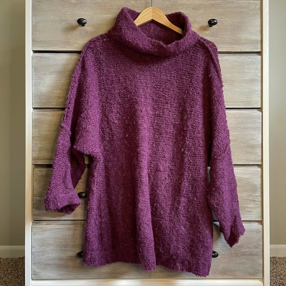 Free People She’s All That Alpaca High Neck Longline Tunic Sweater - Picture 4 of 7